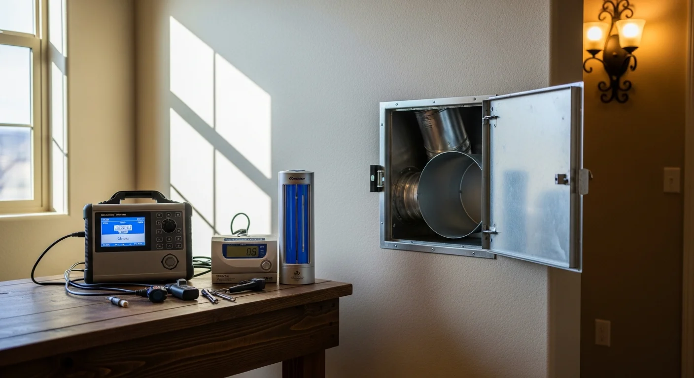Air purification system installed in a home HVAC system