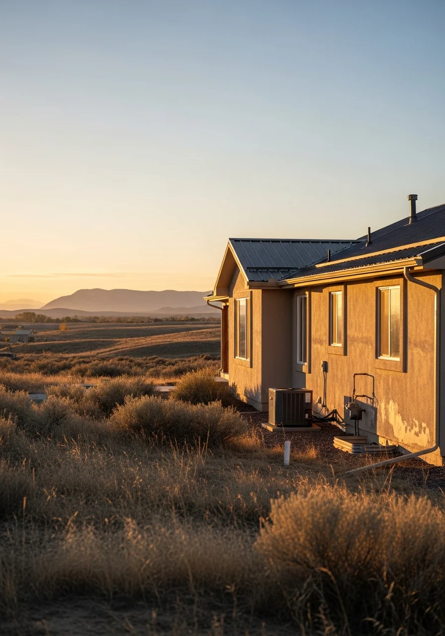 Semi-arid high desert terrain surrounding Florence, Colorado with rolling plains and mountain views